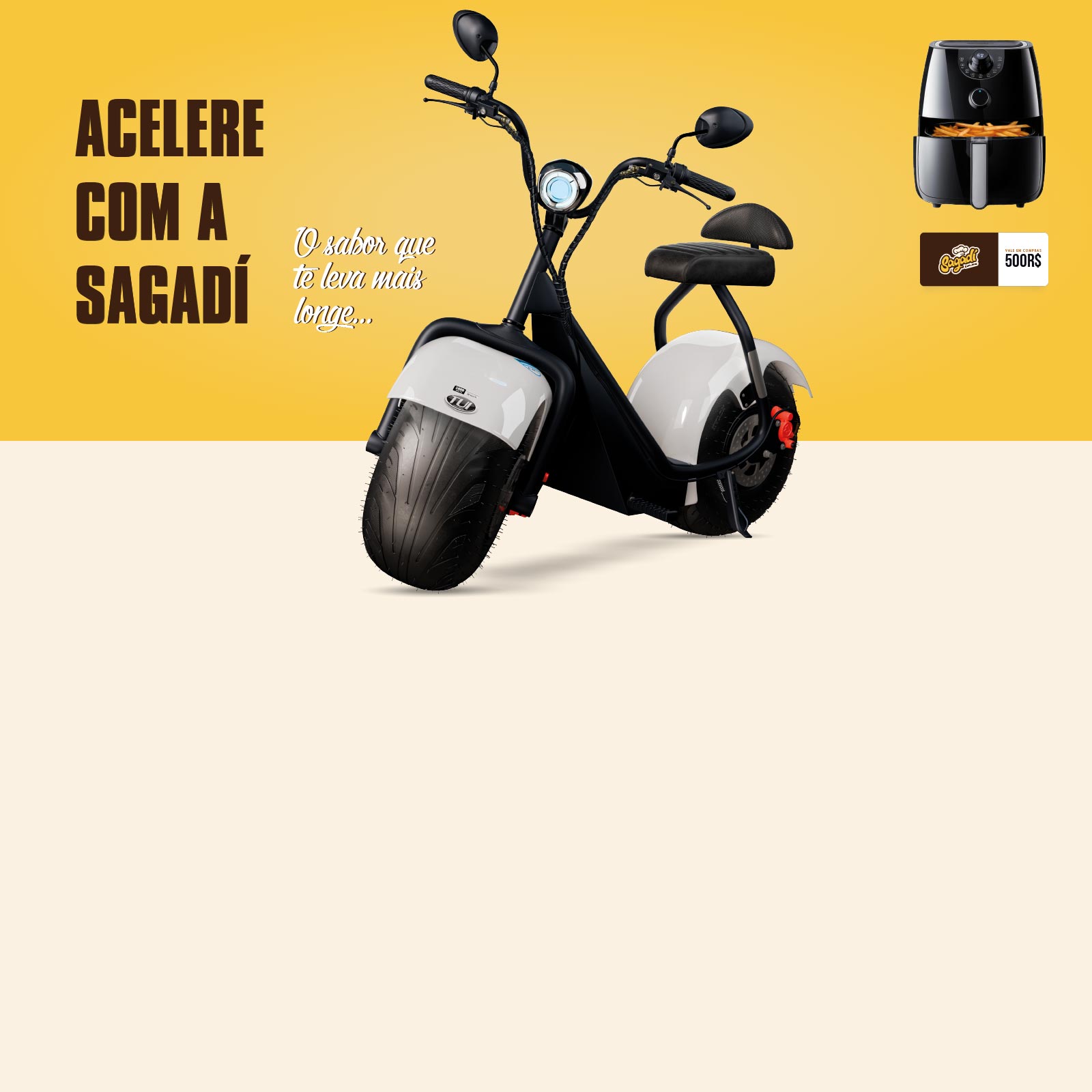 participe da promoção acelere com a sagadi